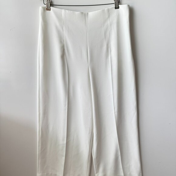 Zara White Wide-Leg Super High Waist Culottes‎ Pants Size XL - Picture 2 of 10